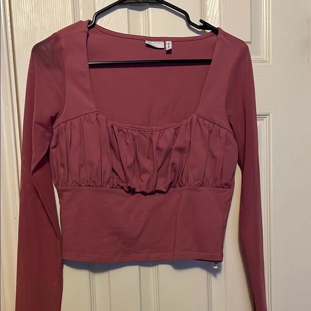 Women's Mauve Long Sleeve Top
